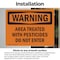 Signmission Treated With Pesticides Do Not Enter OSHA Warning Sign, Vinyl Decal, 7in W x 5in L, 2PK OS-2PACK-WS-D-57-L-12438 - alternate 4